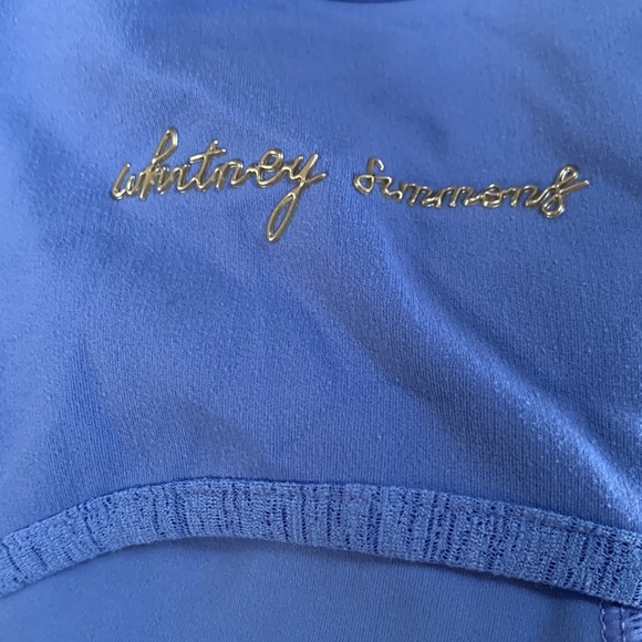 Gymshark x Whitney Simmons Long Sleeve Crop Top Intense Beautiful Blue Medium - Picture 8 of 14